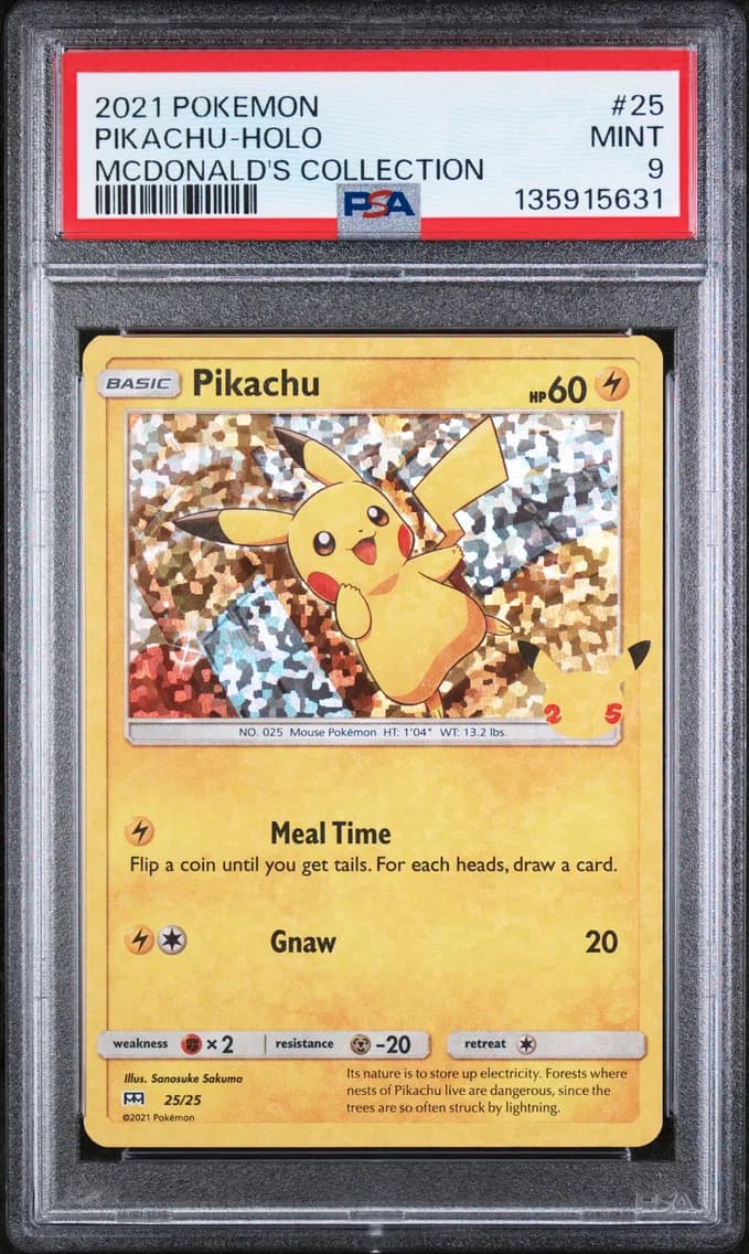 Pikachu-Holo, Mcdonald's Collection, PSA 9