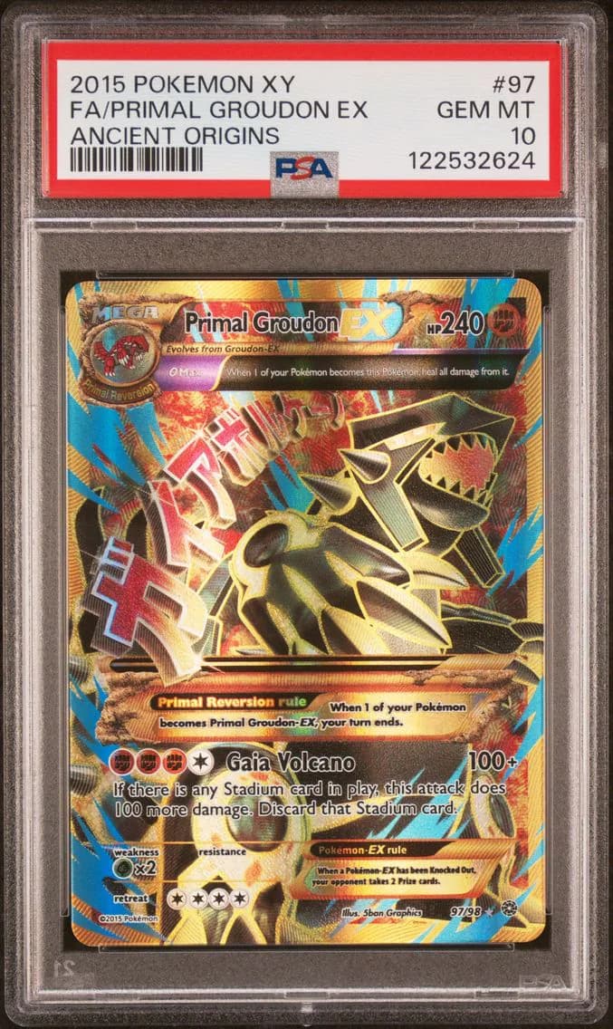 Primal Groudon EX, XY Ancient Origins, PSA 10