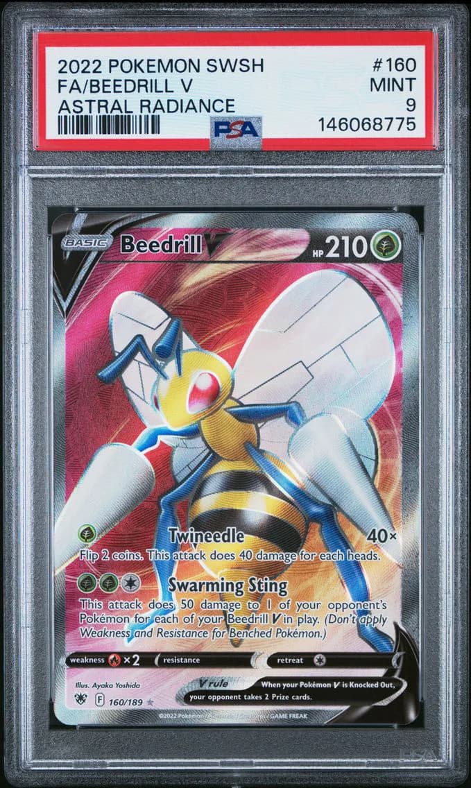 Beedrill V, Sword & Shield Astral Radiance, PSA 9