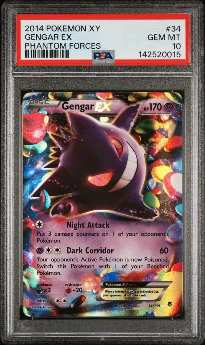Gengar EX, XY Phantom Forces, PSA 10