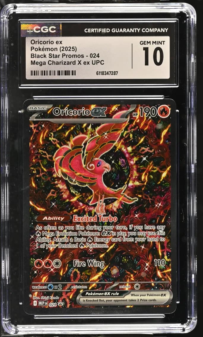 Oricorio ex, Black Star Promos - Mega Evolution MEP EN, CGC 10