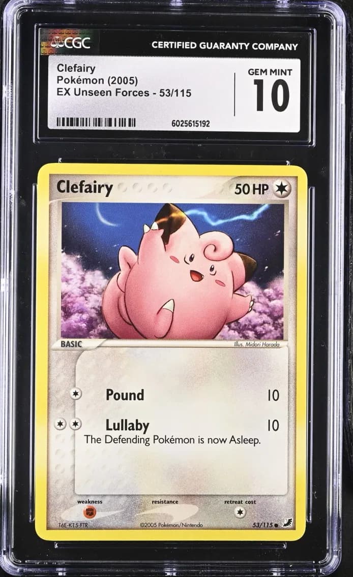 Clefairy, EX Unseen Forces, CGC 10