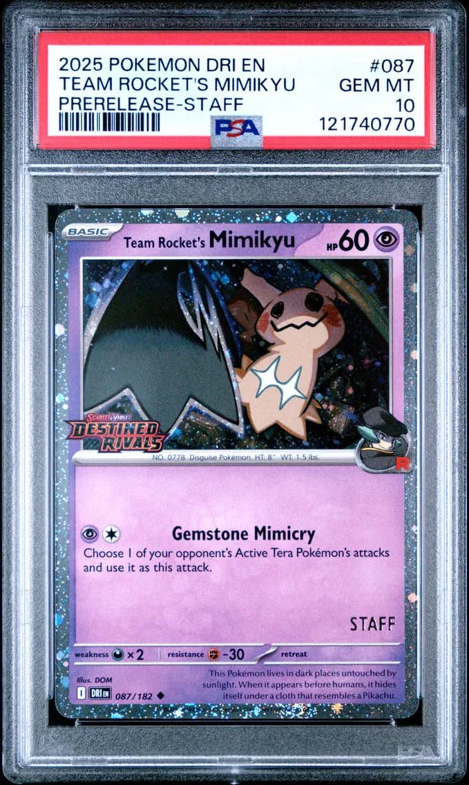 Team Rocket's Mimikyu, Destined Rivals, PSA 10