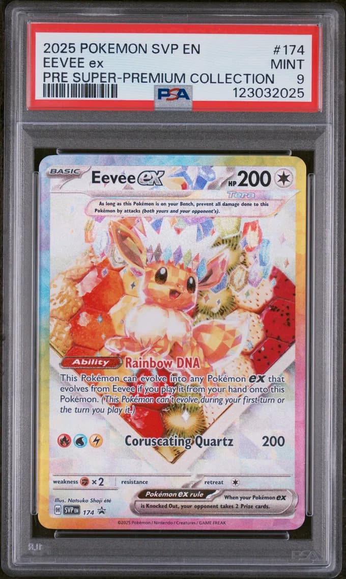 Eevee EX, SV Black Star Promo, PSA 9