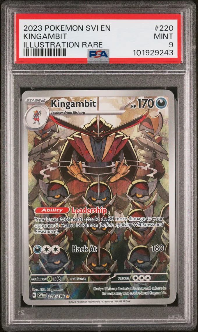 Kingambit, Scarlet & Violet, PSA 9