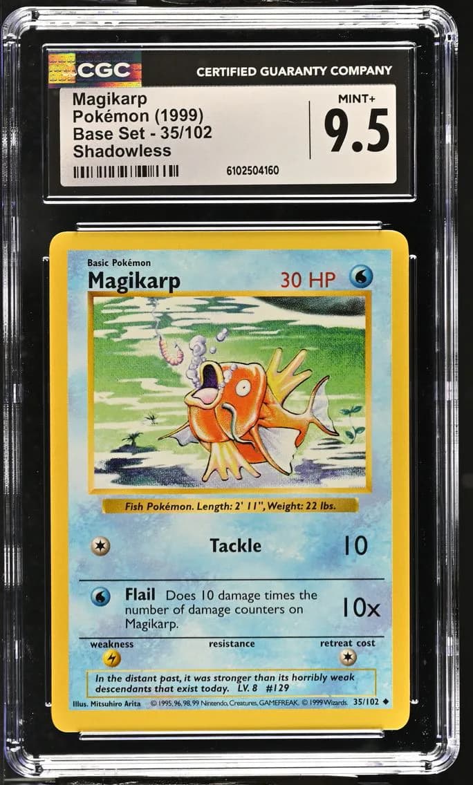 Magikarp Shadowless, Base Set (Shadowless), CGC 9.5