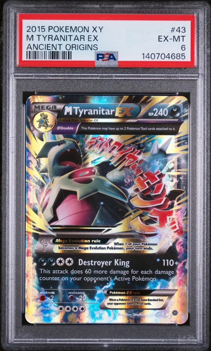 M Tyranitar EX, XY Ancient Origins, PSA 6