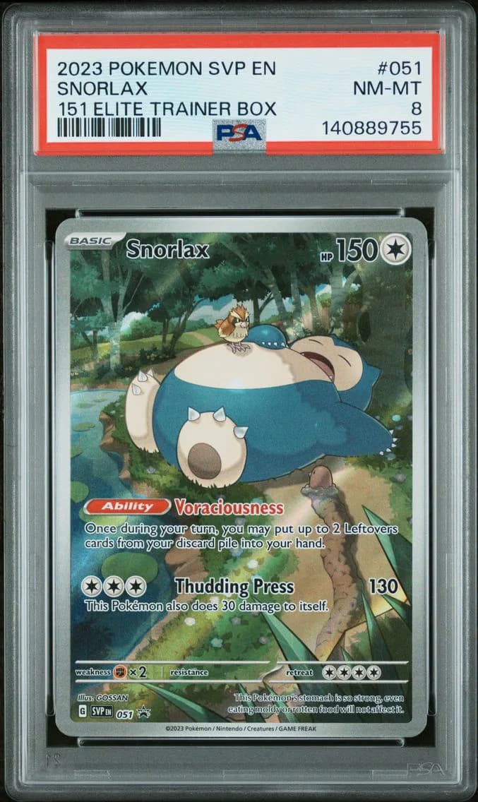 Snorlax, SV Black Star Promo, PSA 8