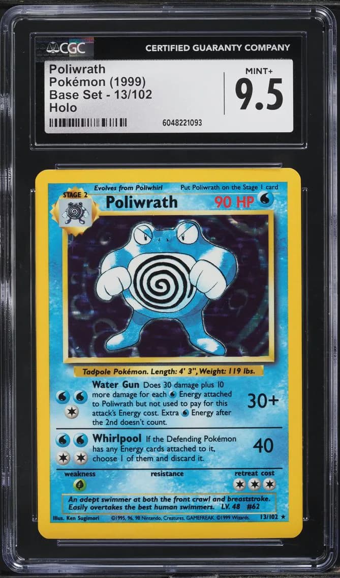 Poliwrath-Holo, Base Set - Unlimited, CGC 9.5