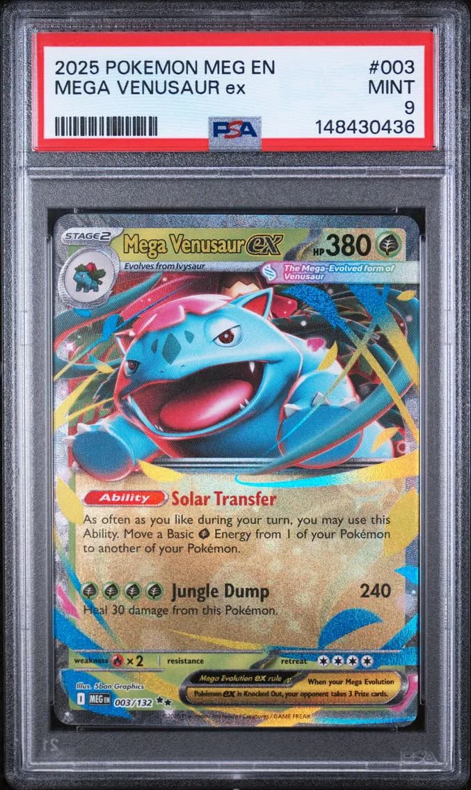 Mega Venusaur EX, Mega Evolution, PSA 9