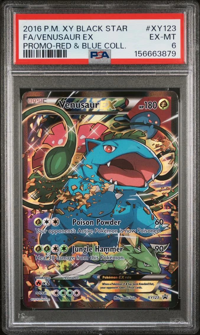 Venusaur EX, XY Black Star Promo, PSA 6