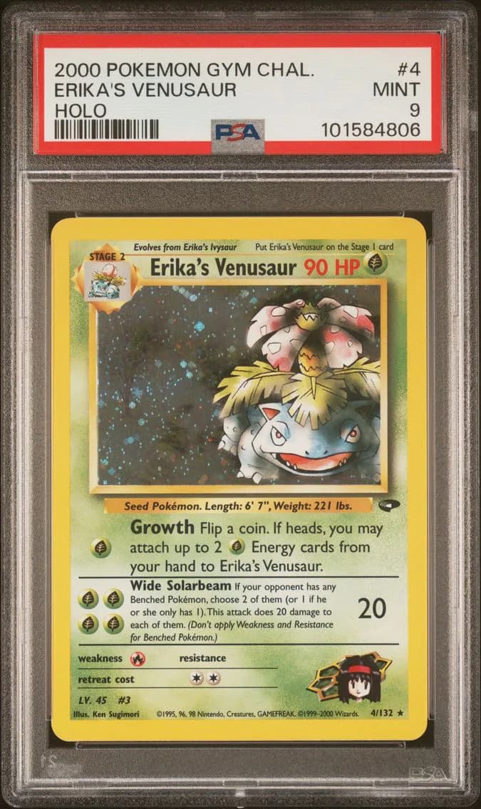 Erika's Venusaur, Gym Challenge, PSA 9