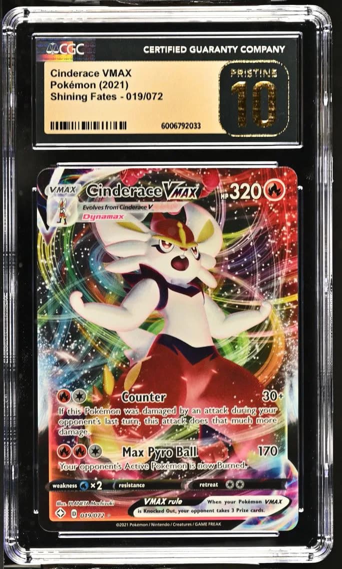 Cinderace VMAX, Shining Fates, CGC 10