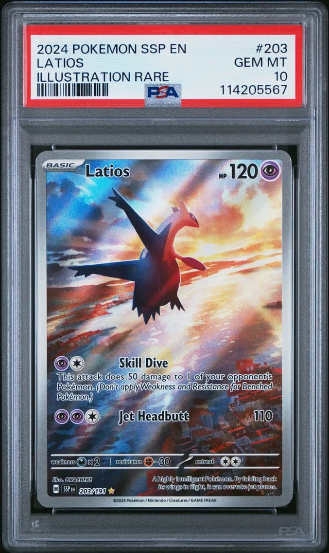 Latios, Surging Sparks, PSA 10
