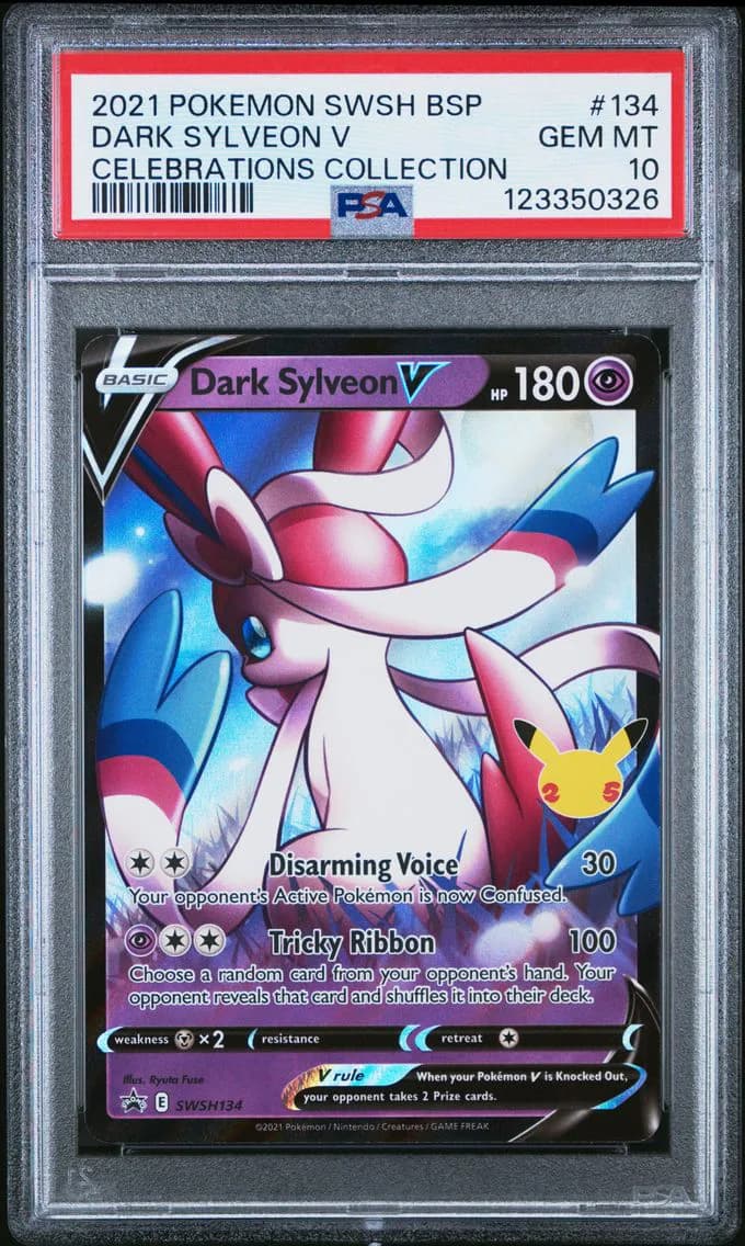 Dark Sylveon V, Swsh Black Star Promo, PSA 10