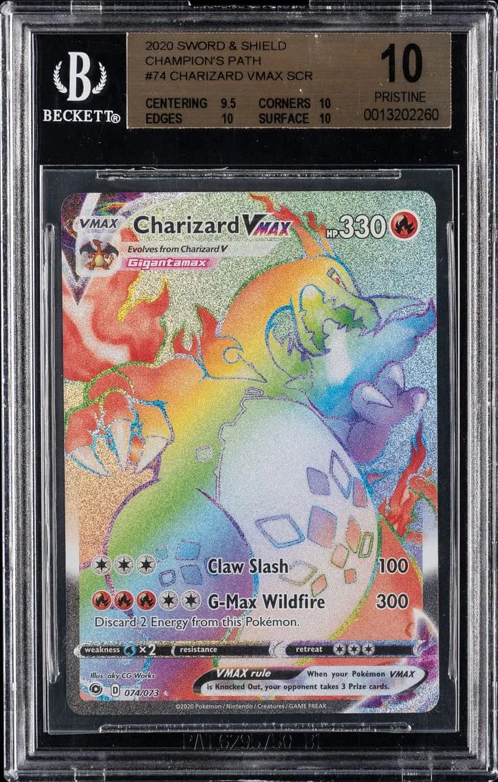 Charizard VMAX, TCG Sword & Shield Champion's Path, BGS 10