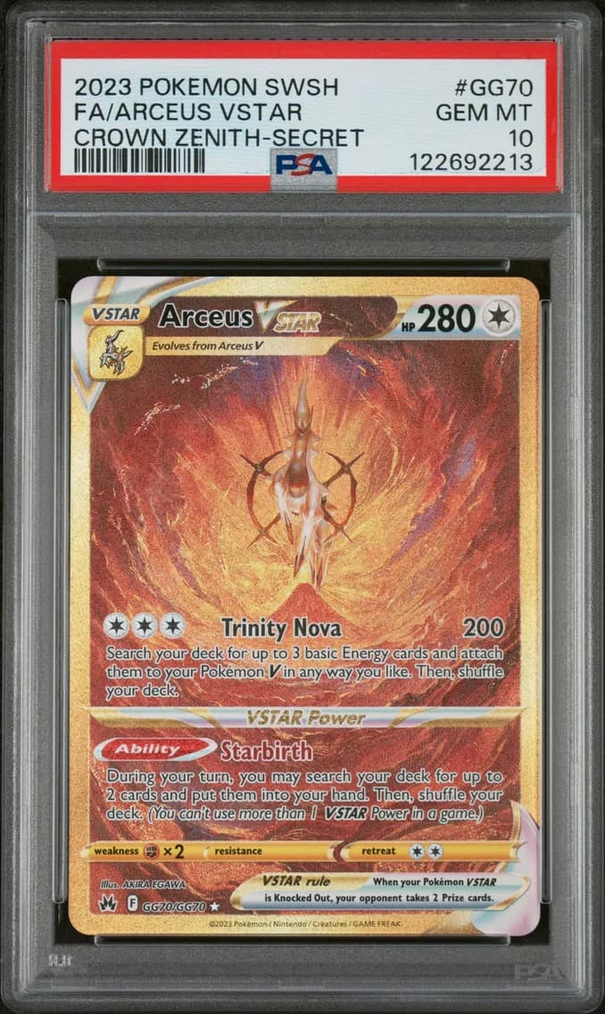 Arceus VSTAR, Sword and Shield Crown Zenith, PSA 10