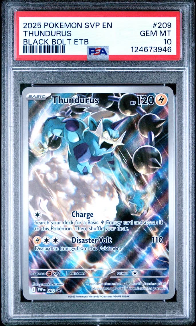 Thundurus, SV Black Star Promo, PSA 10