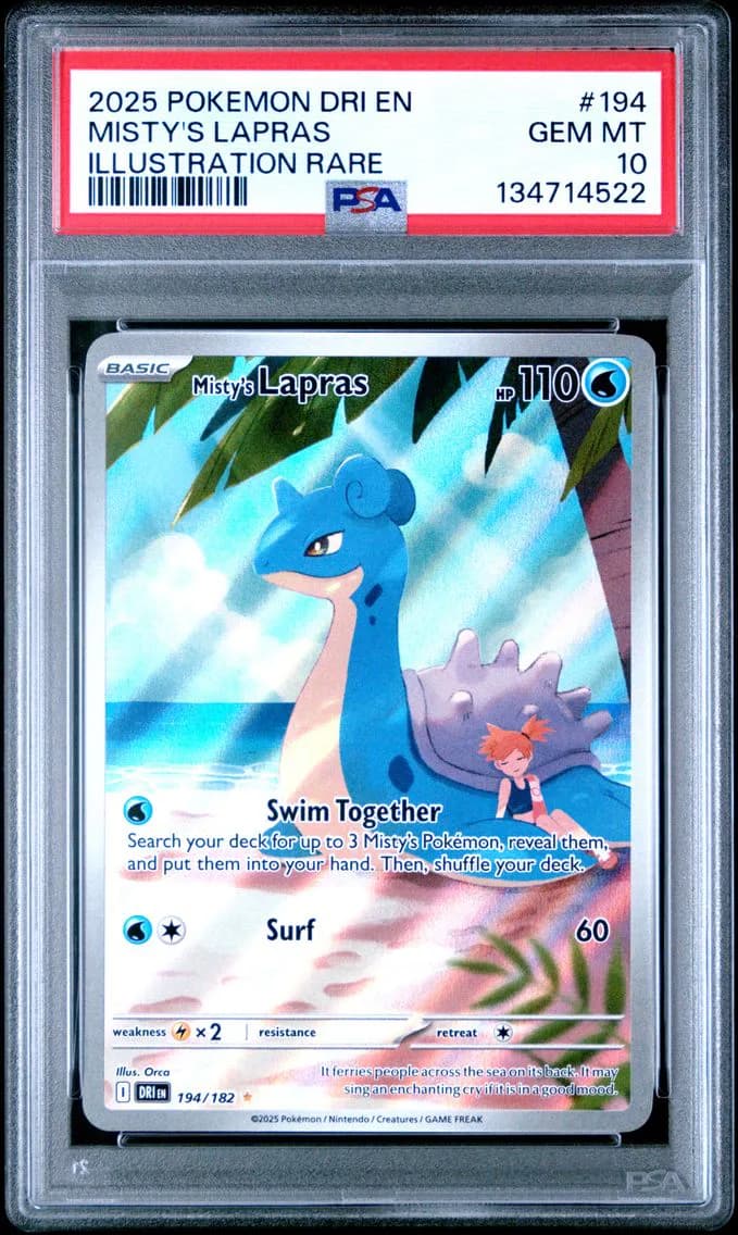 Misty's Lapras, Destined Rivals, PSA 10