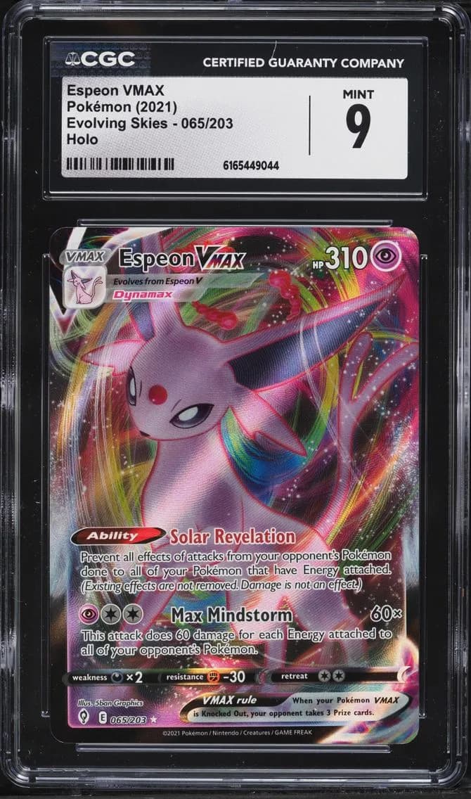 Espeon VMAX, Evolving Skies, CGC 9