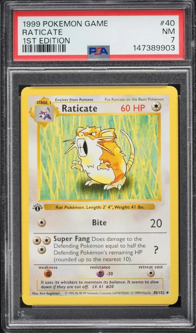Raticate, Game, PSA 7