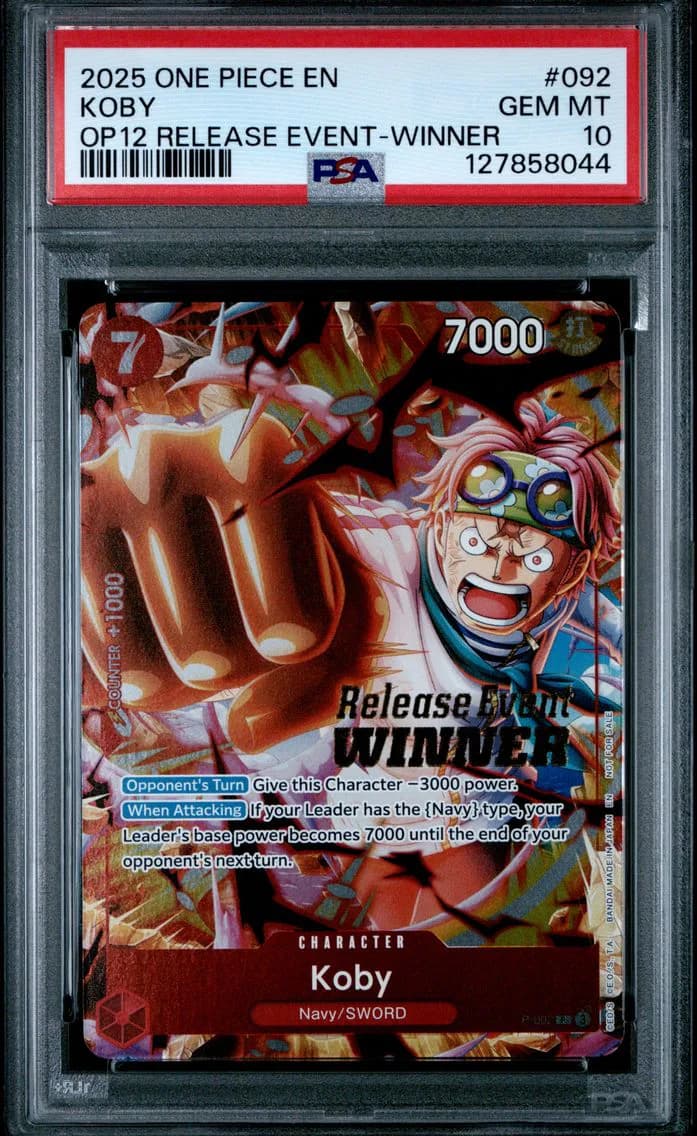 Koby, One Piece Promos, PSA 10