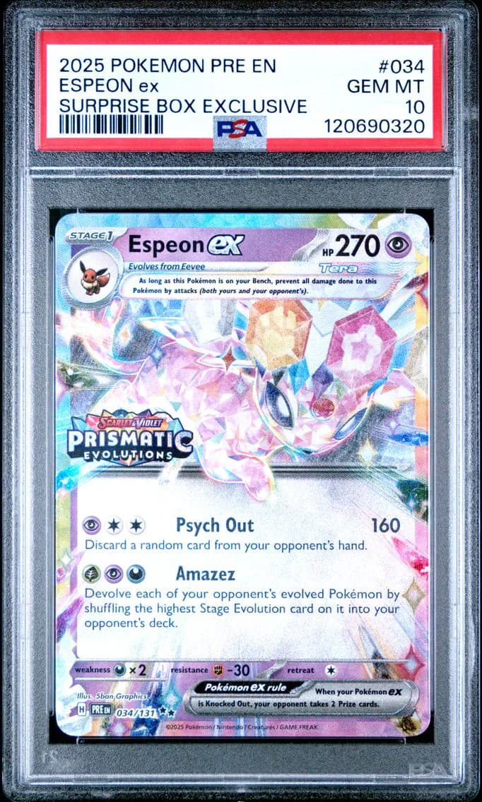 Espeon EX, Prismatic Evolutions, PSA 10