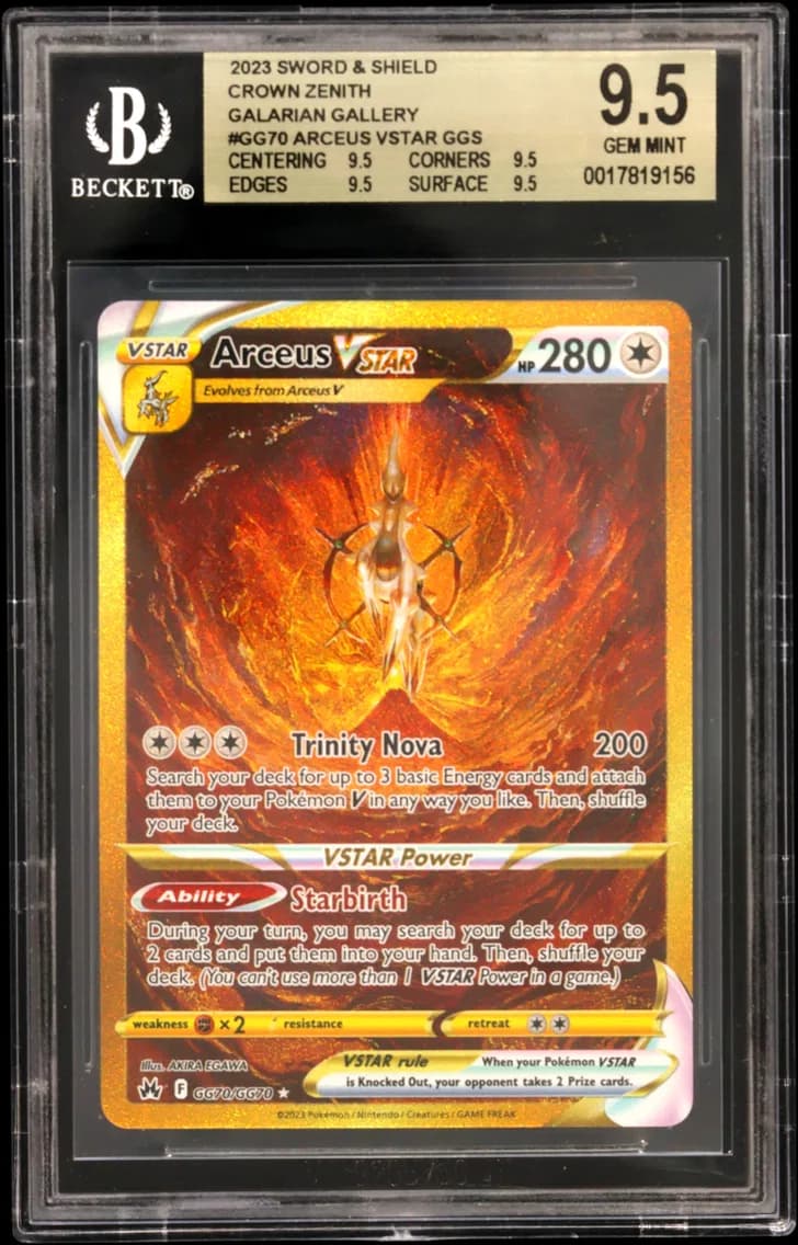 Arceus VSTAR GGS, Sword and Shield Crown Zenith Galarian Gallery, BGS 