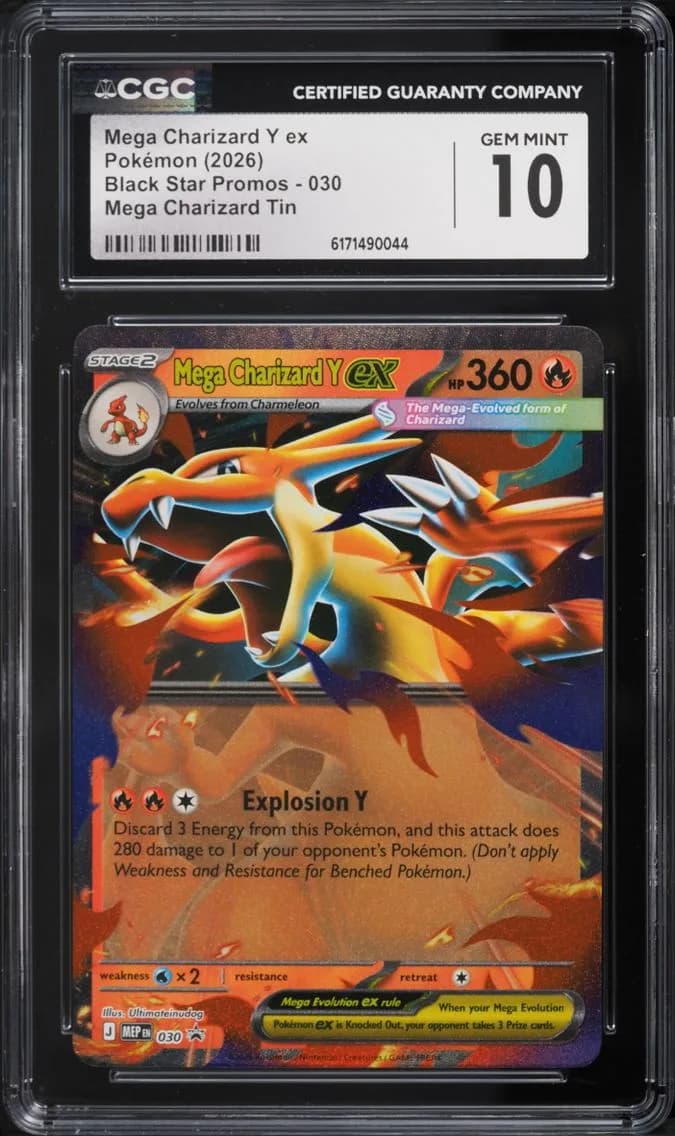 Y ex, Black Star Promos - Mega Evolution MEP EN, CGC 10
