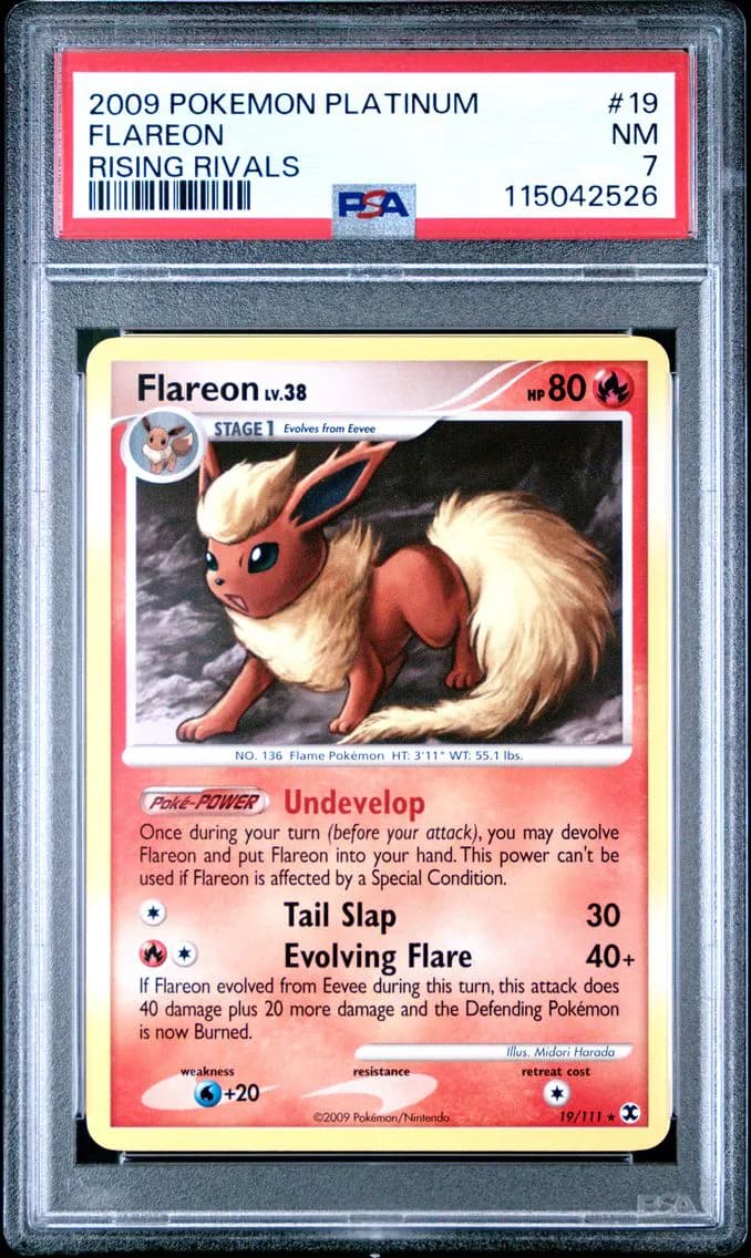Flareon, Platinum Rising Rivals, PSA 7