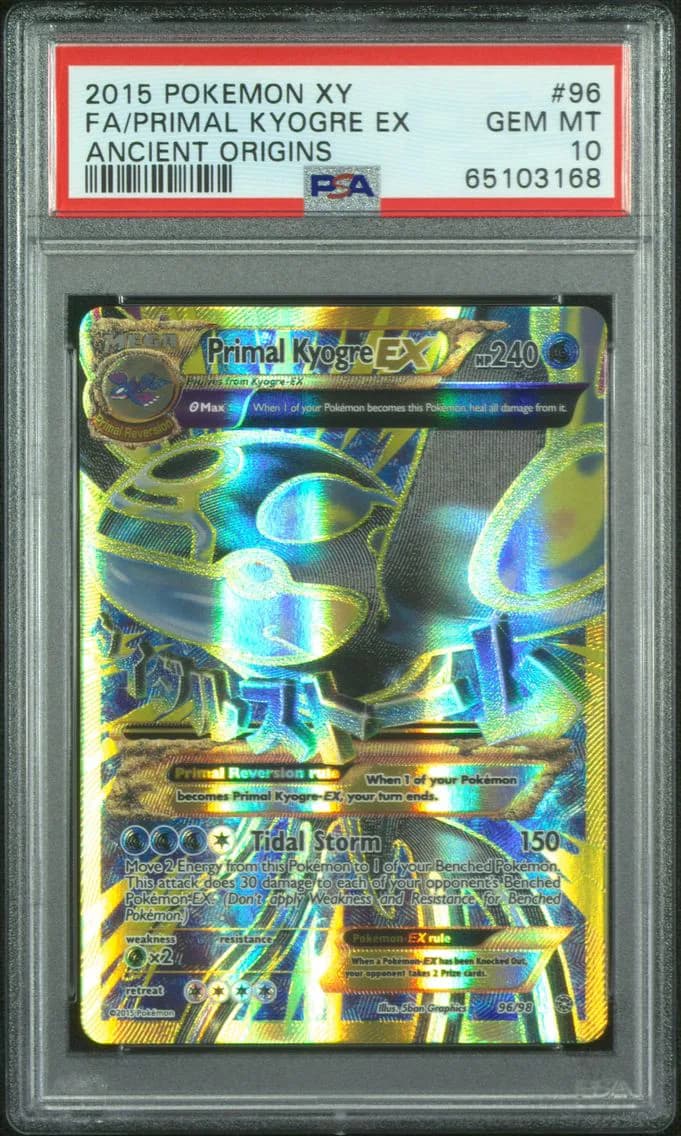 Primal Kyogre EX, XY Ancient Origins, PSA 10
