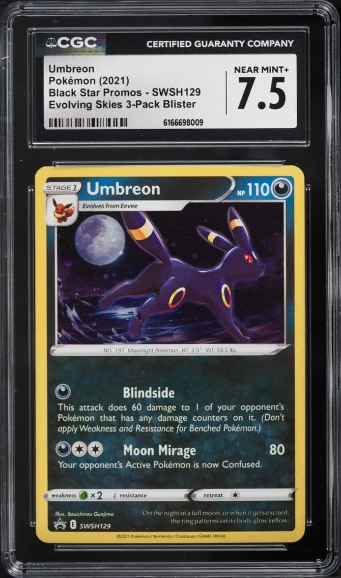 Skies Umbreon, Black Star Promos - Sword & Shield, CGC 7.5