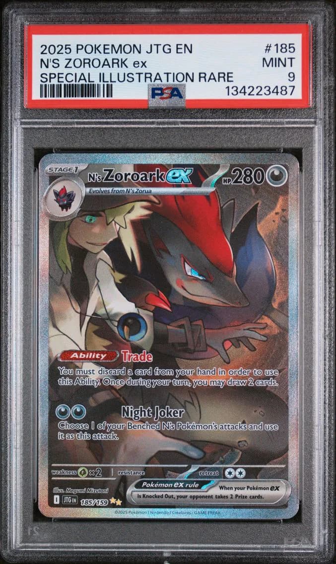 N's Zoroark EX, Journey Together, PSA 9