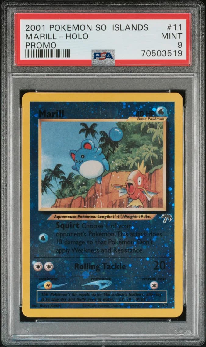 Marill-Holo, Southern Islands Promo, PSA 9