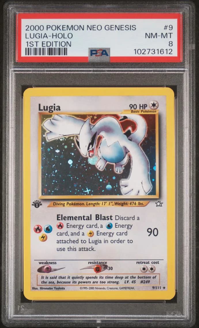 Lugia-Holo, Neo Genesis 1st Edition, PSA 8