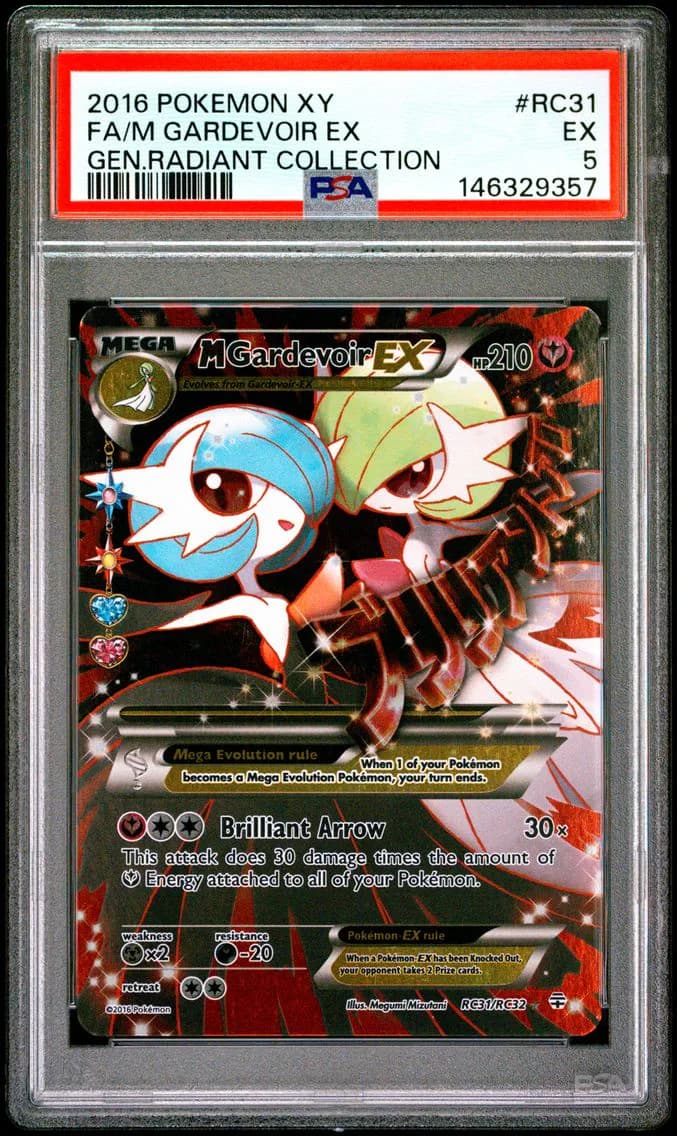 M Gardevoir EX, XY Generations Radiant Collection, PSA 5