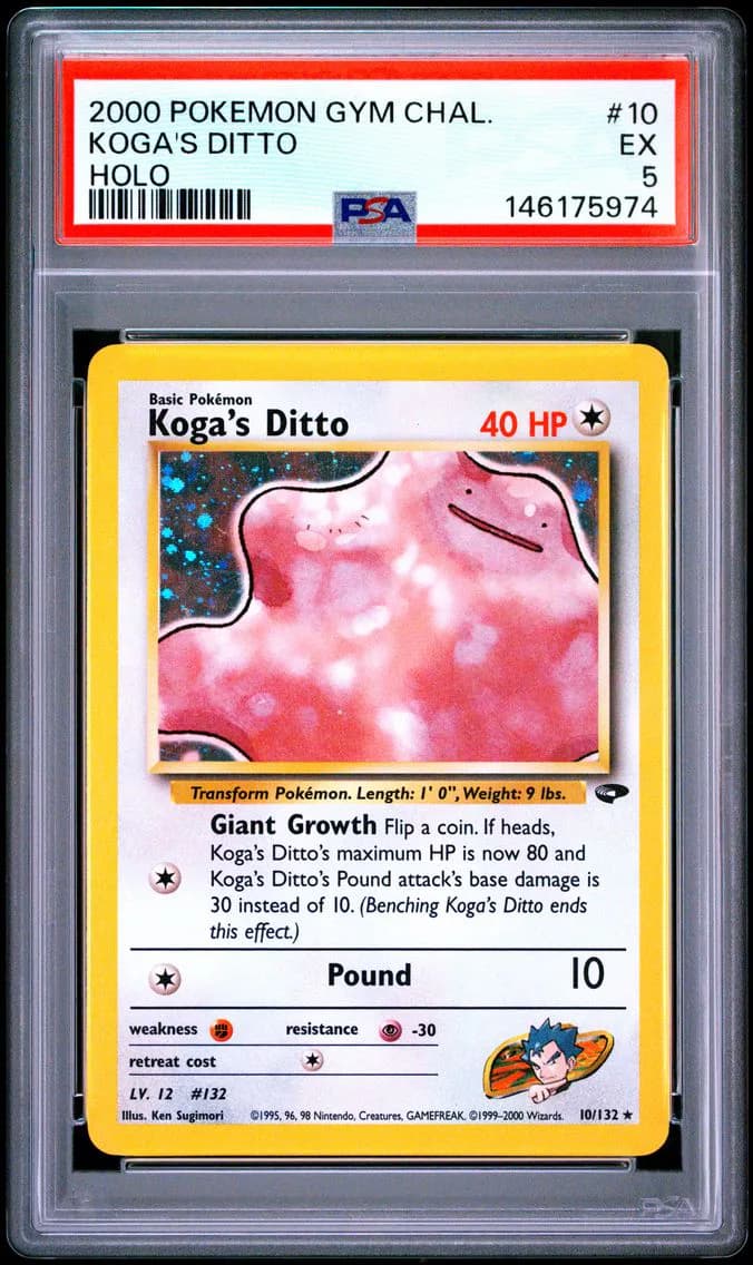 Koga's Ditto, Gym Challenge, PSA 5