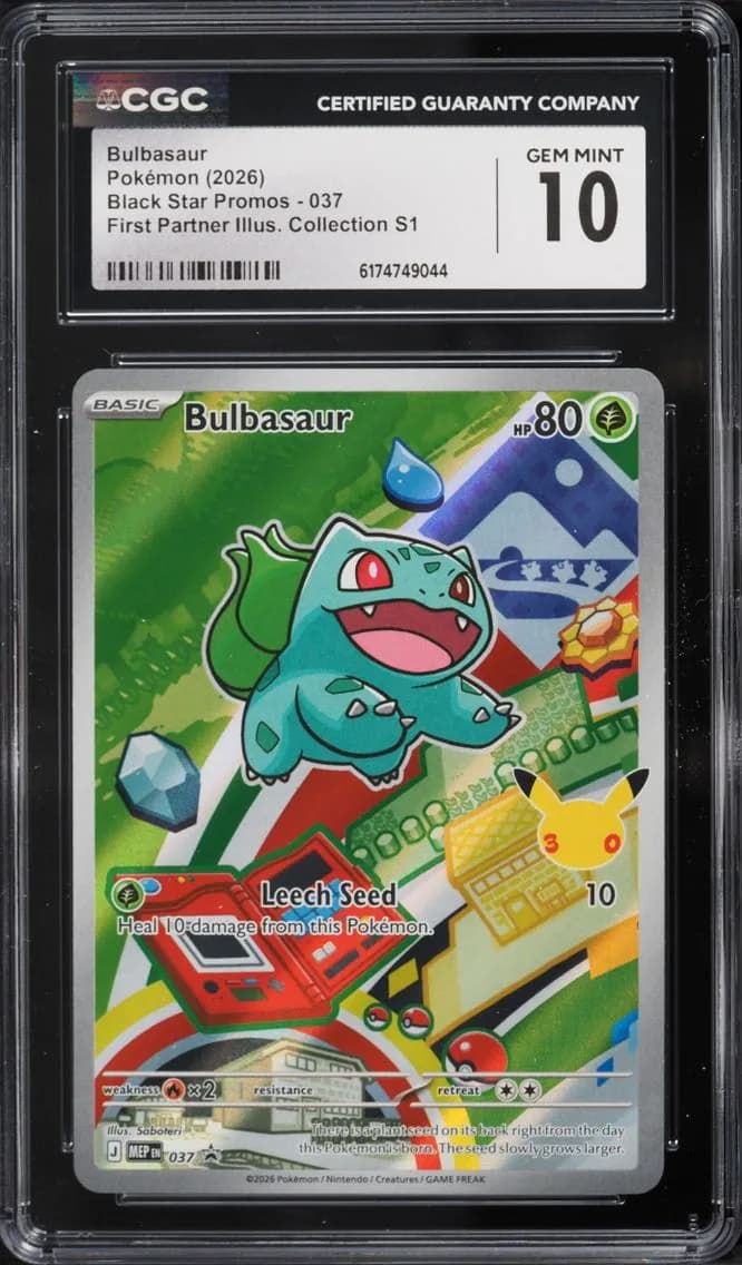 Bulbasaur, Black Star Promos - Mega Evolution MEP EN, CGC 10