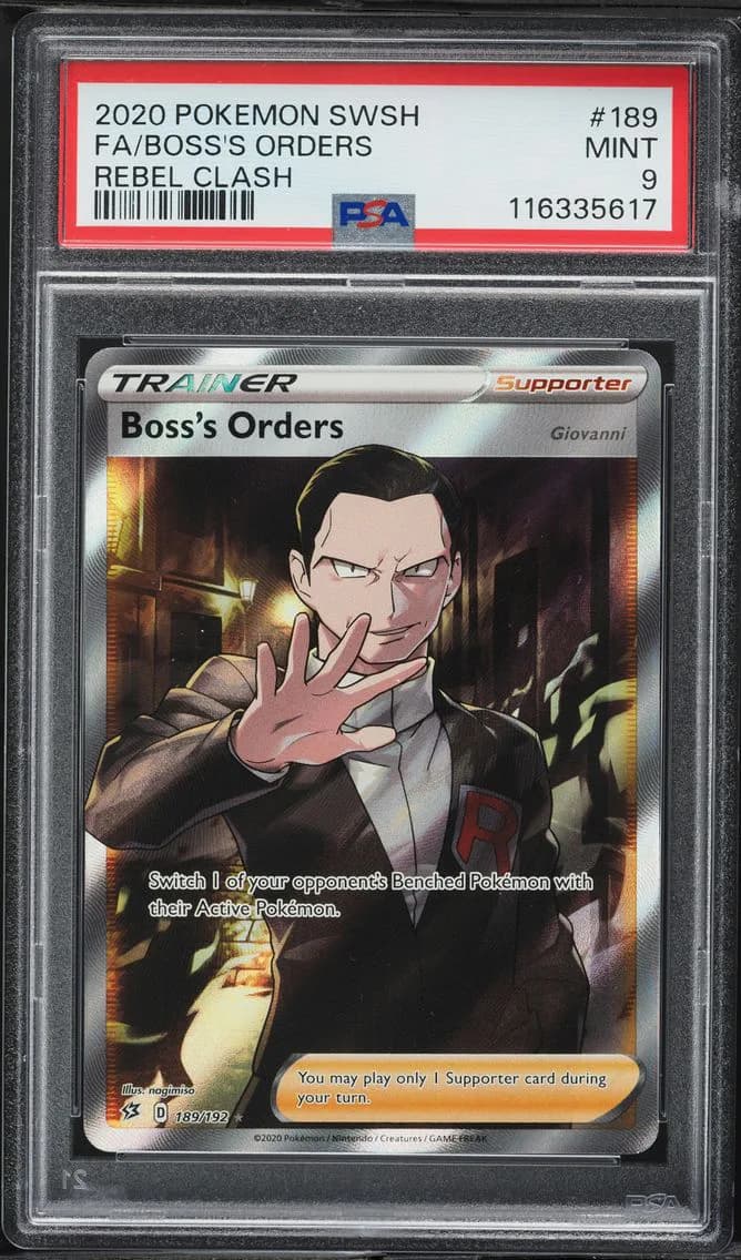 Boss's Orders, Sword & Shield Rebel Clash, PSA 9