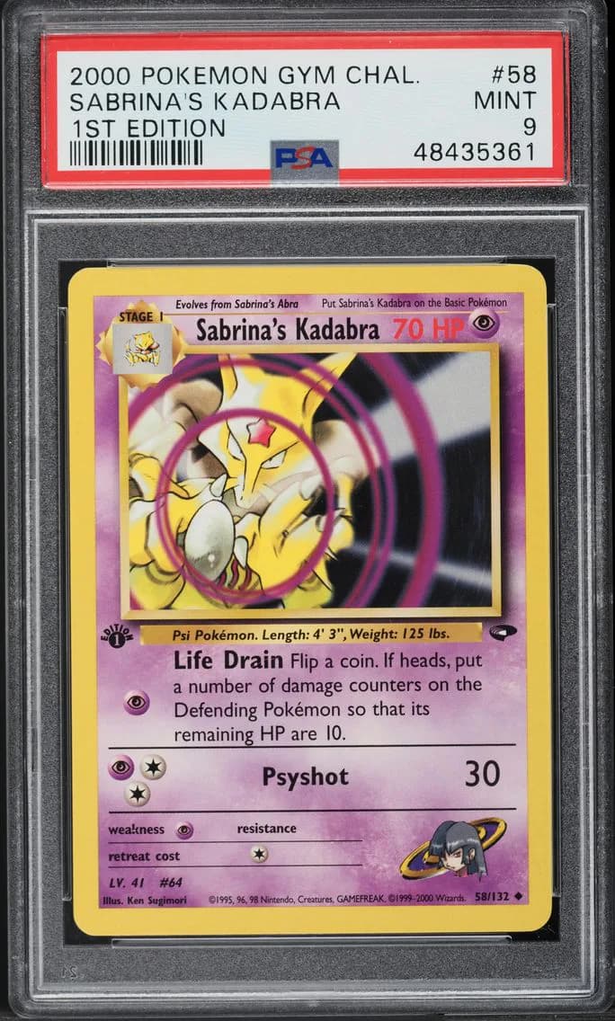 Sabrina's Kadabra, Gym Challenge, PSA 9