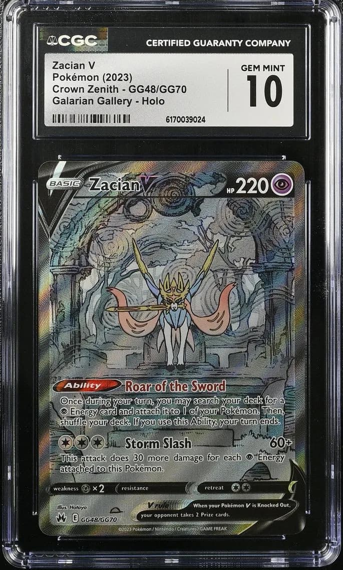 Zacian V, Crown Zenith, CGC 10