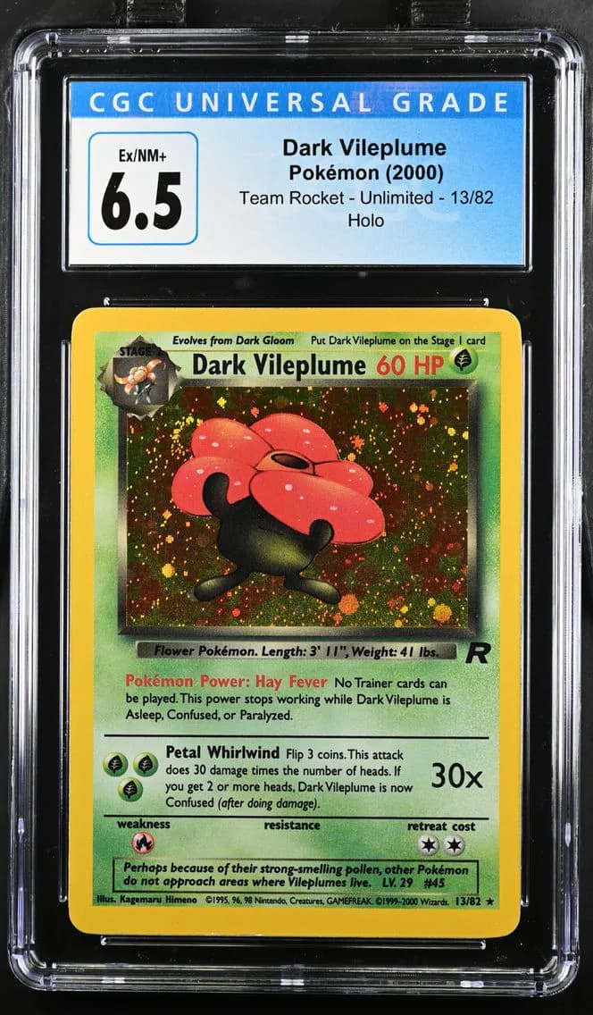 Dark Vileplume, Team Rocket - Unlimited, CGC 6.5