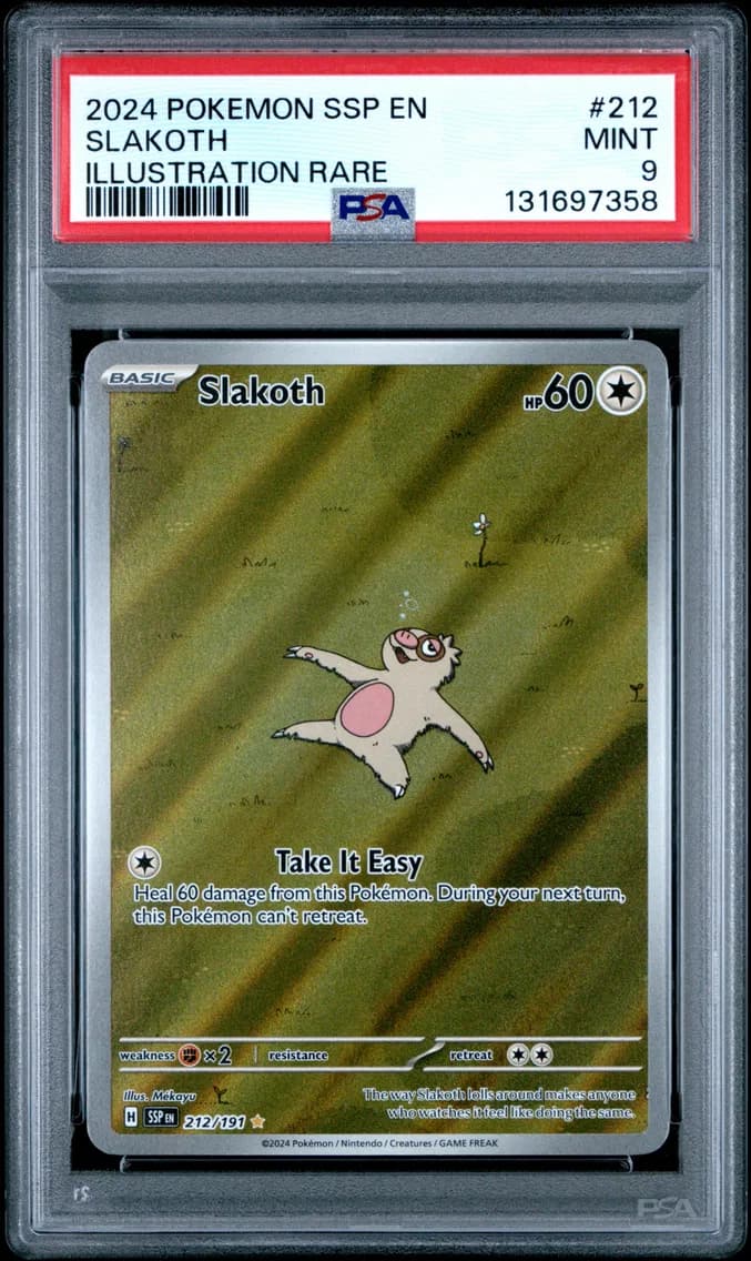 Slakoth, Surging Sparks, PSA 9