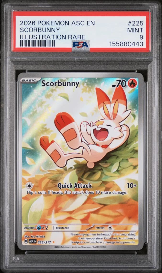 Scorbunny, Ascended Heroes, PSA 9