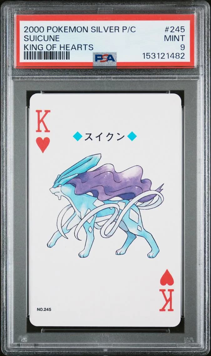Suicune, Silver Version Playing Cards, PSA 9