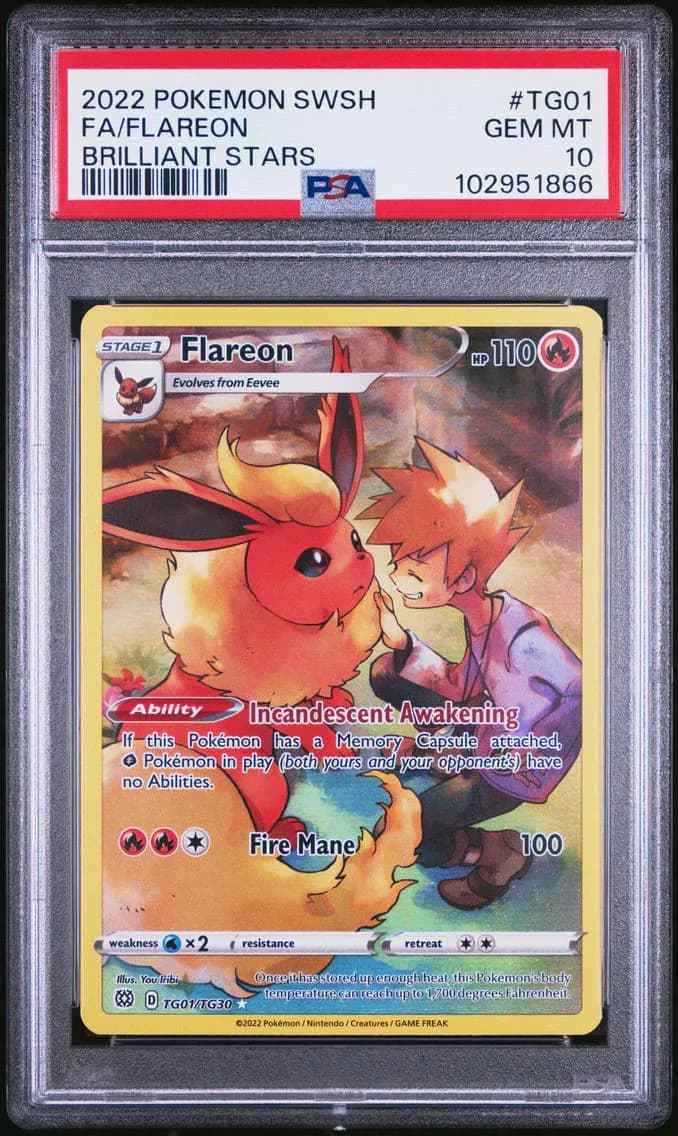 Flareon, Sword & Shield Brilliant Stars, PSA 10