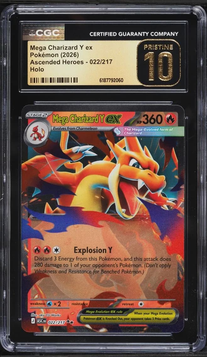 Mega Charizard Y EX, Ascended Heroes, CGC 10