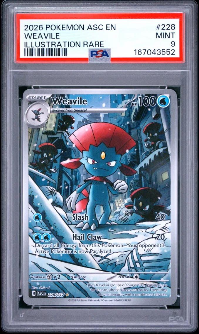 Weavile, Ascended Heroes, PSA 9