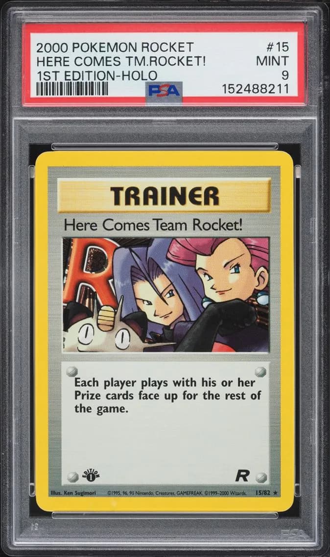 Here Comes Team Rocket!-Holo, Rocket, PSA 9