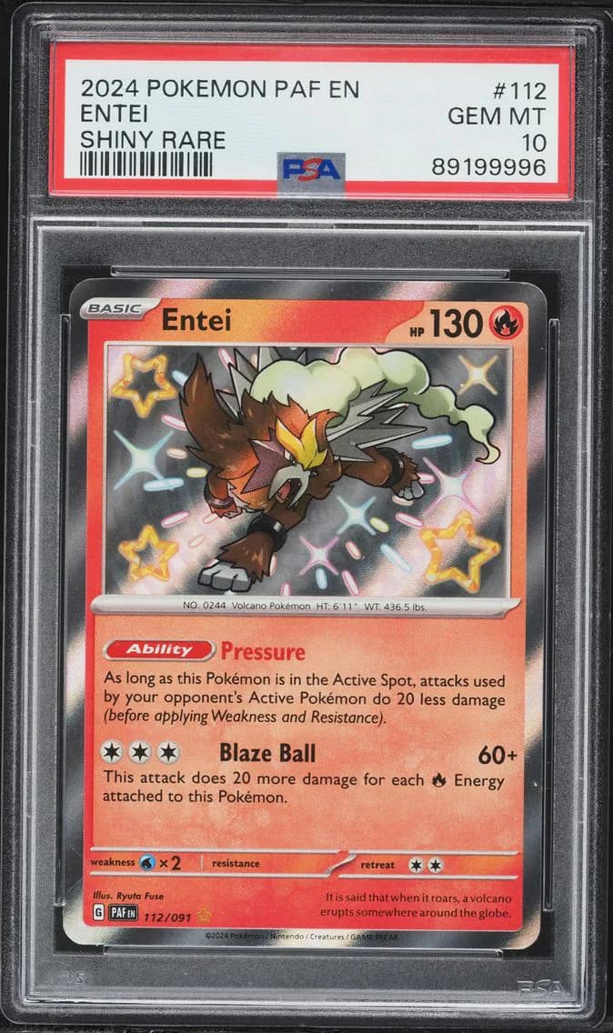 Entei, Paldean Fates, PSA 10